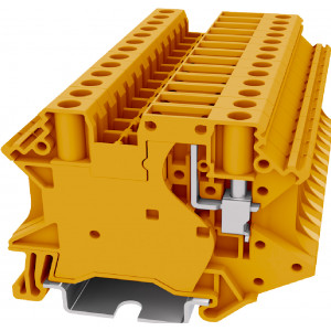 Проходная клемма TU4-TG-OG, Проходная клемма, с профилем клеммы TU4-MT-OG тип фиксации провода: винтовой, номинальное сечение: 4 мм кв., 20A, 500V, ширина: 6,2 мм, цвет: оранжевый, тип монтажа: DIN35
