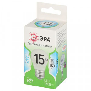 Лампа светодиодная LED 15 Вт 1500Лм 4000К шар нейтральный E27 220-240В LED P45-15W-840-E27 Green Line Б0066996