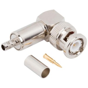 112725, РЧ соединители / Коаксиальные соединители BNC R/A CRIMP PLUG RG223,142