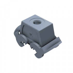 Крышка разъема BAS GOT GK 10 M20 69 A1, Крышка разъема на кабель, типоразмер 10B, с уплотнителем, 1 отверстие с резьбой для кабельных вводов M20x1,5, с верхним расположением, с двумя защелками, материал корпуса: алюминиевый сплав