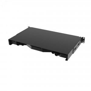 Оптическая полка выдвижная, без лицевой панели, неукомплектованная, 1U, черная RNFPE1U24