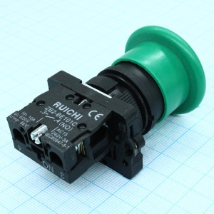 LXA2 (3SA5)-BC31, Кнопочный переключатель серии 3SA5 с толкателем типа Гриб без фиксации на замыкание, NO, 240В, 3А
