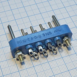 РП10-7 Л-П-О вилка, Соединитель  низкочастотный, прямоугольный, внутреннего монтажа