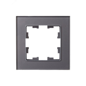 Рамка 1-м BRITE РУ-1-2-БрСе стекло сер. BR-M12-G-K03