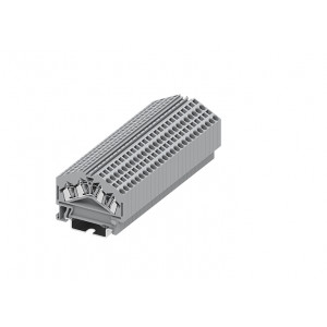 Проходная клемма 225965, Проходная клемма, угловая, 4 точки подключения, тип фиксации провода: пружинный, номинальное сечение: 2,5 мм кв., 24A, 800V, ширина: 5 мм, цвет: серый, тип монтажа: DIN35