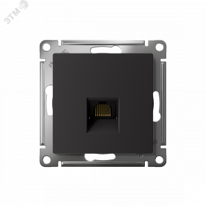 Розетка компьютерная 1-м AtlasDesign RJ45 кат.5E механизм карбон SE ATN001083