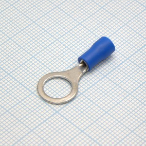 RV1.25-8  Blue, наконечник кабельный кольцевой с изоляцией d=8.4мм, сеч. пров.0.5-1.5мм2