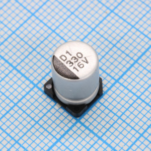 CD016M331F10PKKKV00R, Конденсатор алюминиевый  электролитический 330мкФ 16В ±20% (8 X 10мм) для поверхностного монтажа 0.22Ом 450мА 2000час 105°С лента на катушке