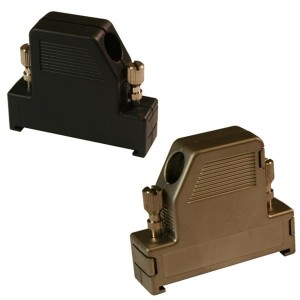 951-037-010R011, Корпуса разъемов D-Sub  37P 60D w/ Thmbscrw Black Plastic