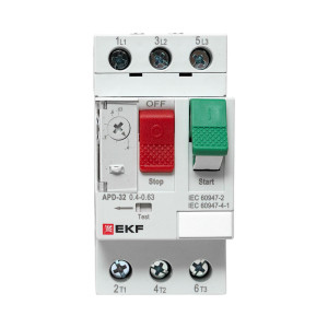 Автомат пуска двигателя АПД-32 0,4-0,63А EKF apd-me-0.63