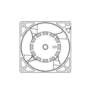 GFM0812DS-SMB7R, Вентиляторы постоянного тока DC Axial Fan, 3-Phase, Dual-Rotor, 80x56mm, 12VDC, 93.23CFM max., 2.4A, 12500/11000RPM, Tachometer, PWM