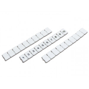 Маркировка  ZB10, Маркировочные шильдики для клемм производителя UTL, сечением 10 мм.кв., 10 шильдиков, цвет: белый