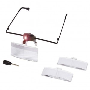 Линза бинокулярная TK 1004L (очки) подсв, Головная бинокулярная линза с подсветкой и изменением кратности 1.5х/2.5х/3.5х.