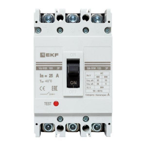 Выключатель автоматический 3п 100/25А 35кА ВА-99М PROxima mccb99-100-25m