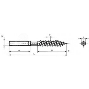 Шпилька-шуруп M8х60 CM260806