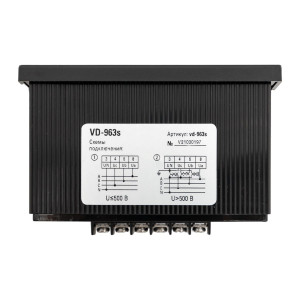 Вольтметр VD-963s цифровой на панель 96x96 (квадратный вырез) трехфазный в коротком корпусе EKF PROxima VD-963s