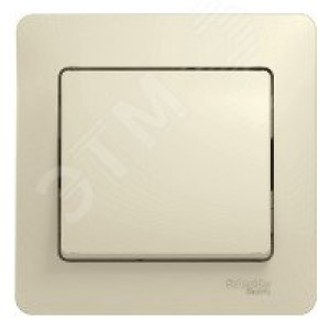 Выключатель 1-кл. СП Glossa 10А IP20 (сх. 1) 10AX в сборе беж. SE GSL000212