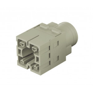 Вилочная контактная вставка HM300-001-MC-1, Вилочная контактная вставка, обжимная фиксация, 1 полюс, типоразмер модульный, 1000V, 300A, (обжимные контакты поставляются отдельно)