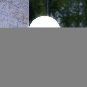 НБУ 01-60-251 Светильник садово-парковый шар опал с настенным крепежом D250mm Е27 (1/30) Б0048075