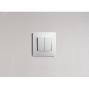 Выключатель 2-кл. СП Etika 10А IP20 250В 10AX безвинтов. зажимы механизм бел. Leg 672202
