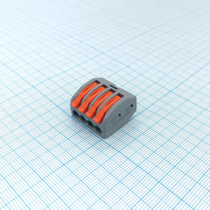 Клемма СМК222-414, Клемма соединительная с рычагом 4х(0.08-2.5(4мм²), 220В, 32А