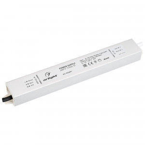 Блок питания ARPV-12045-D (12V, 3.8A, 45W) 022457, Источник напряжения с гальванической развязкой для светодиодных изделий. Входное напряжение 170-265 VAC. Выходные параметры: 12 В, 3,75 А, 45 Вт. Встроенный PFC >0,5. Герметичный алюминиевый корпус IP 67. Рабочая температура -30…+50C?. Габаритные размеры