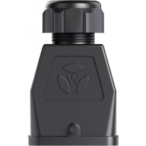 Крышка разъема Q GOT GB 8 M25M P5, Крышка разъема на кабель, типоразмер Q, без уплотнителя, 1 отверстие с резьбой для кабельных вводов M25x1,5, с верхним расположением, без защелки (упоры под одну защелку), материал корпуса: пластик