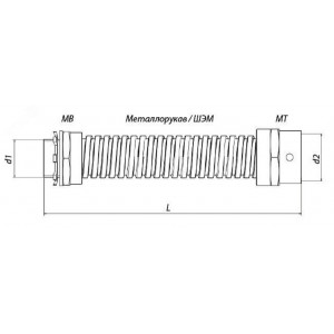 Ввод гибкий К 1083 (G1 1/4