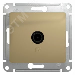 Розетка телевизионная оконечная TV 1-м СП Glossa 1дБ механизм титан SE GSL000491