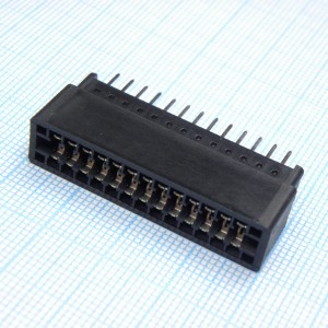 L-KLS1-603C-26-S, Слот 26 контактов, 2,54мм.  3А  для монтажа на плату