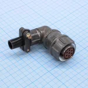 2PM18-7TKWB2, Угловой разъём, 90° кабельная розетка 7 контактов