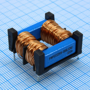 FWFCC2319-390L120C, Двойной тококомпенсирующий дроссель, 26.5*24.8*14мм, 39мГн, 1.2А, 6960мОм (аналог B82733F2122B001)