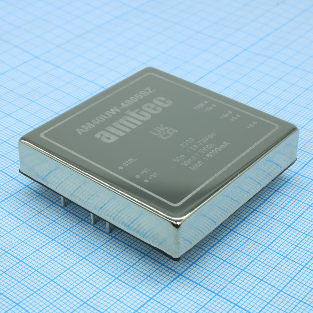 Изображение товара DC/DC преобразователь AM40UW-4805SZ 40Вт вход 18…75В выход 5В/8А металл корпус