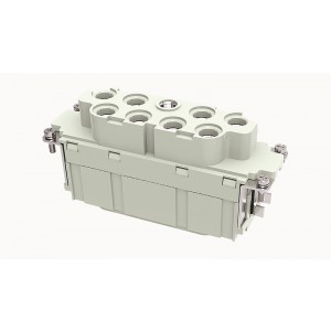 Розеточная контактная вставка DK-8/0-F, Розеточная контактная вставка, винтовая фиксация, 8 полюсов + PE, типоразмер 24B, 690V, 100A, сечение обслуживаемых проводников 16-35 мм кв, тип покрытия контактов: серебро