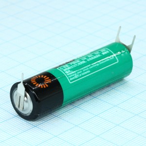 CR14505E/3PT, Li, MnO2 батарея типоразмера AA, 3В, 1.5Ач, приваренные выводы, -40...70 °C