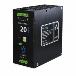 Источник питания AТМ-ИП/1AC/24DC/480Вт/20А-60, Источники питания однофазный, 24VDC / 20А, 480W, диапазон входн. напр.: 85 - 280VAC / 85 - 380VDC; рабочая температура: от -60 до +85 град. цел., монтаж: на DIN рейку