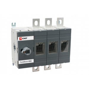 Рубильник 3п 400А без рукоятки управления TwinBlock PROxima tb-s-400-3p