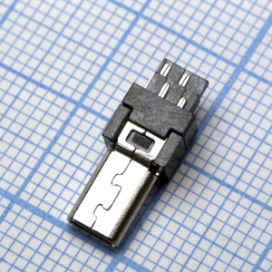 miniUSB A B-07 на кабель, Разъем mini USB вилка на кабель