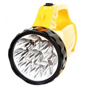Фонарь аккумуляторный LED3819CSM 9LED + 12SMD 2 режима аккум. SLA 220В желт. 12102/ 12860
