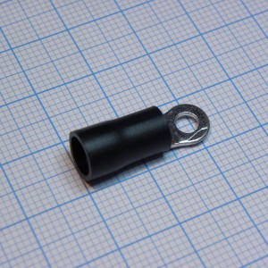 RV5.5-3.2  Black, наконечник кабельный кольцевой с изоляцией d=3.2мм, сеч. пров.4.0-6.0мм2