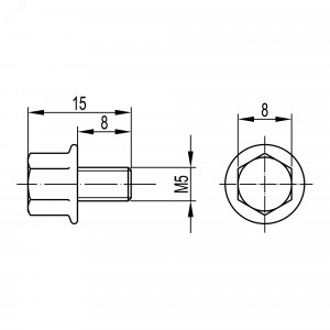 Винт для электрического соединения М5х8 INOX 316L CM030508INOX316L