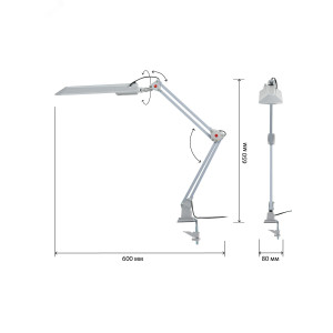 Наст.светильник NL-201-G23-11W-GY серый (12/216) C0041458