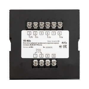 Вольтметр VD-963s цифровой на панель 96x96 (квадратный вырез) трехфазный в коротком корпусе EKF PROxima VD-963s