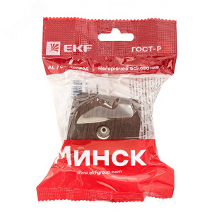 Розетка TV 1-местная ОП Минск 75Ом 5-862МГц т-мное дерево EKF