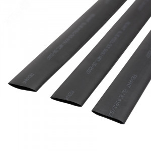 Трубка термоусадочная СТТК (2:1) 19.1/9.55, черная, двустенная клеевая термоусаживаемая трубка в метровой нарезке