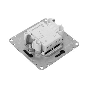 Механизм выключателя, двухклавишный, ч-рный Эпика EKF UP1-SWB-20