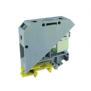 Проходная клемма UKHV-50, Проходная клемма, тип фиксации провода: винтовой, номинальное сечение: 50 мм кв., 150A, 1000V, ширина: 20 мм, цвет: серый, тип монтажа: DIN35