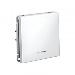 ARTGALLERY 1-клавишный ВЫКЛЮЧАТЕЛЬ с подсветкой, 10АХ, механизм, быстрозажимные клеммы, БЕЛЫЙ GAL000113S