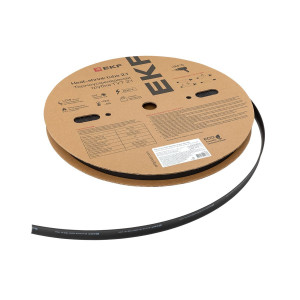 Термоусаживаемая трубка ТУТ нг 16/8 черная рулон PROxima tut-16-b