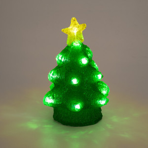 Акриловая светодиодная фигура Елочка 15х15х22 см, 20 светодиодов, батарейки 2хAA (не входят в комплект) 513-322
